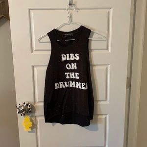 Dibs on the drummer tank